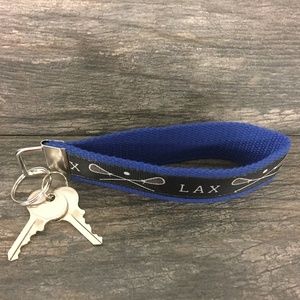 Lacrosse Keychain - Blue